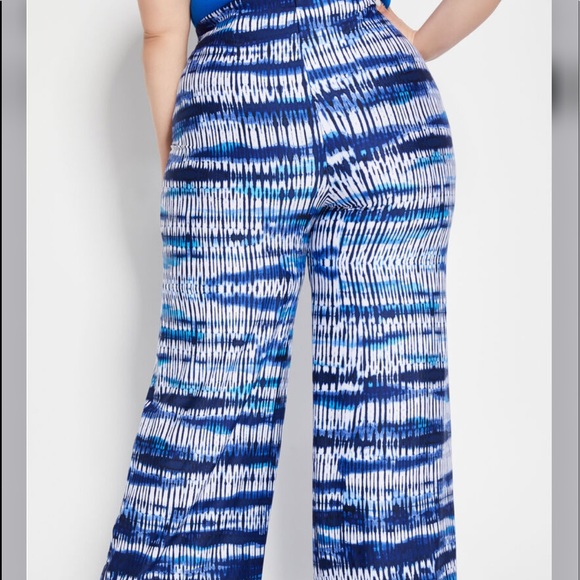 TIE DYE BORDER PRINT WIDE LEG PANT - Picture 3 of 3